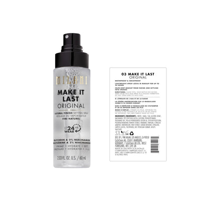 Milani Setting Spray + Primer, Make It Last Original - Natural Finish with Niacinamide for Hydration, Setting Spray for Makeup and Face Primer, 3-in-1 Prime + Hydrate + Set, 2.03 Fl. Oz