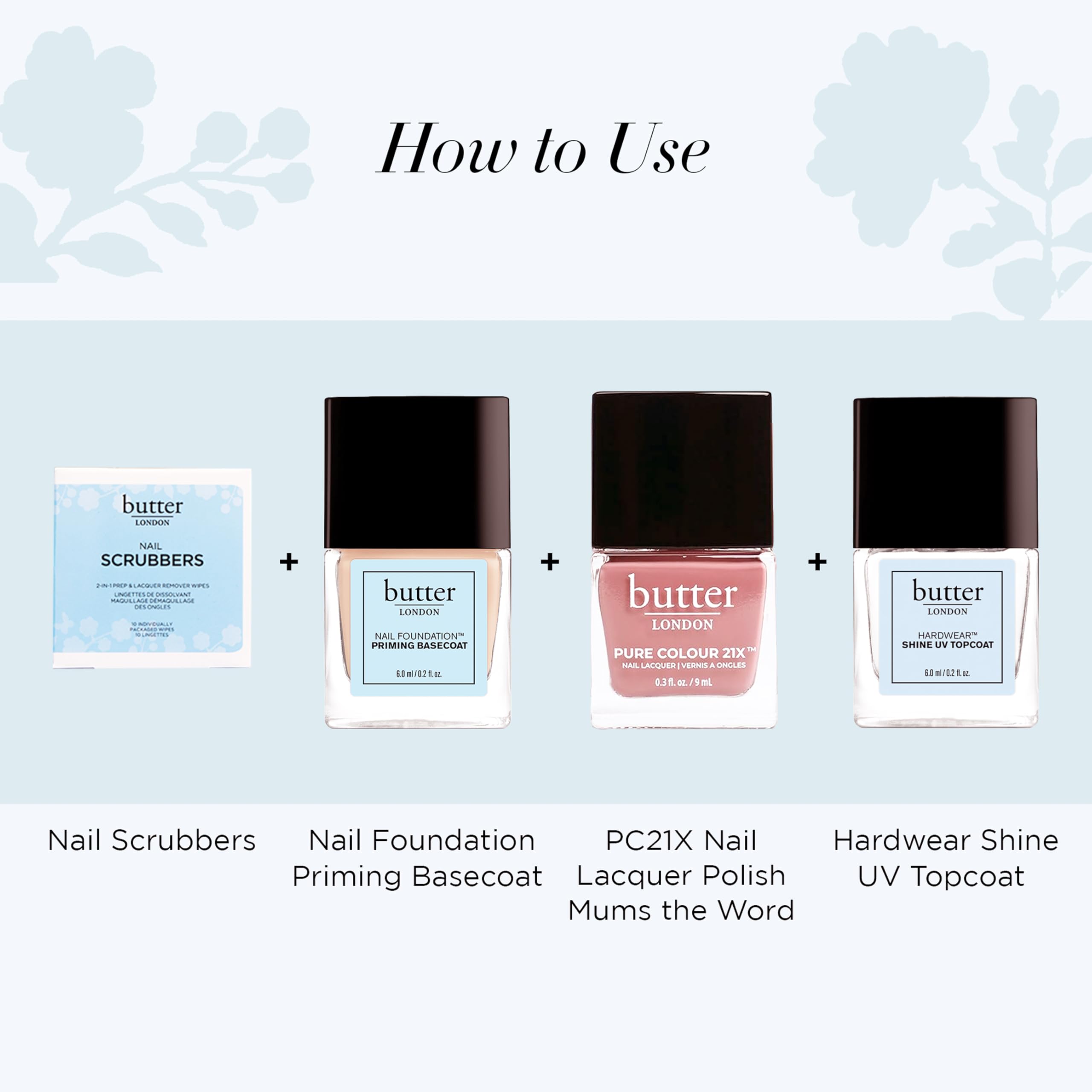 butter LONDON Pre-Soaked Nail Polish Remover Pads, Nail Scrubbers (10 Count) - 2-in-1 Prep & Lacquer Remover Nail Wipes - Gel Fingernail Polish Remover - Cruelty-Free, Paraben-Free, & Gluten-Free