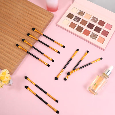 20 PCS Dual End Eyeshadow Smudge Brush 2 in 1 Eyeshadow Sponge Concealer Brush Double Sided Eyeshadows Makeup Brushes Eyeshadows Applicator Makeup Cosmetic Tool for Blending Eye Shadow Women Lady