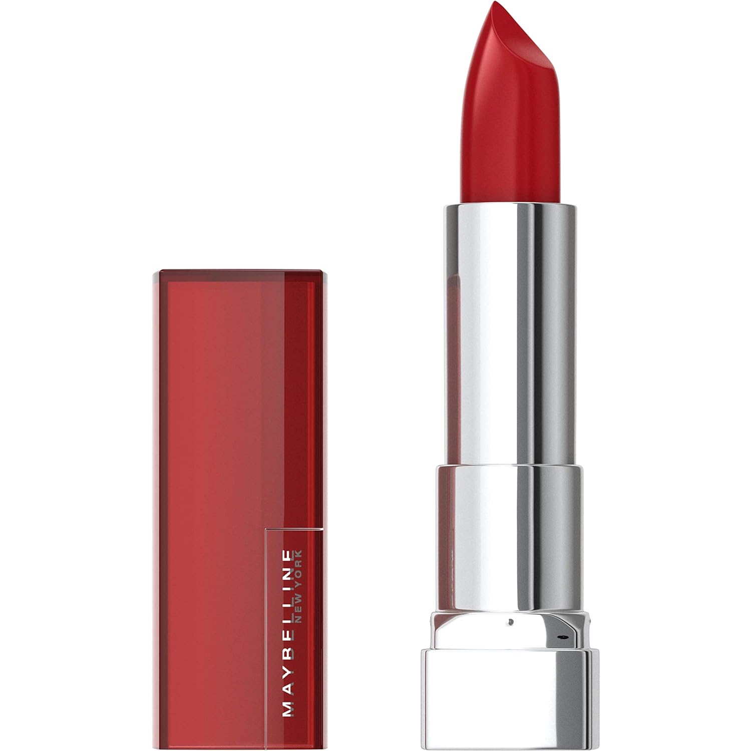 Maybelline Color Sensational Lipstick, Lip Makeup, Matte Finish, Hydrating Lipstick, Nude, Pink, Red, Plum Lip Color, Divine Wine, 1 Count
