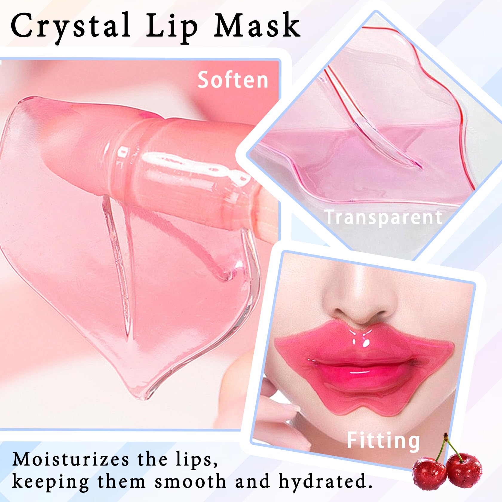 30PCS Moisturizing Lip Masks Set, Overnight Bulk Lip Patches, Long-lasting Hydrating Sleeping Lip Plumping Masks for Women