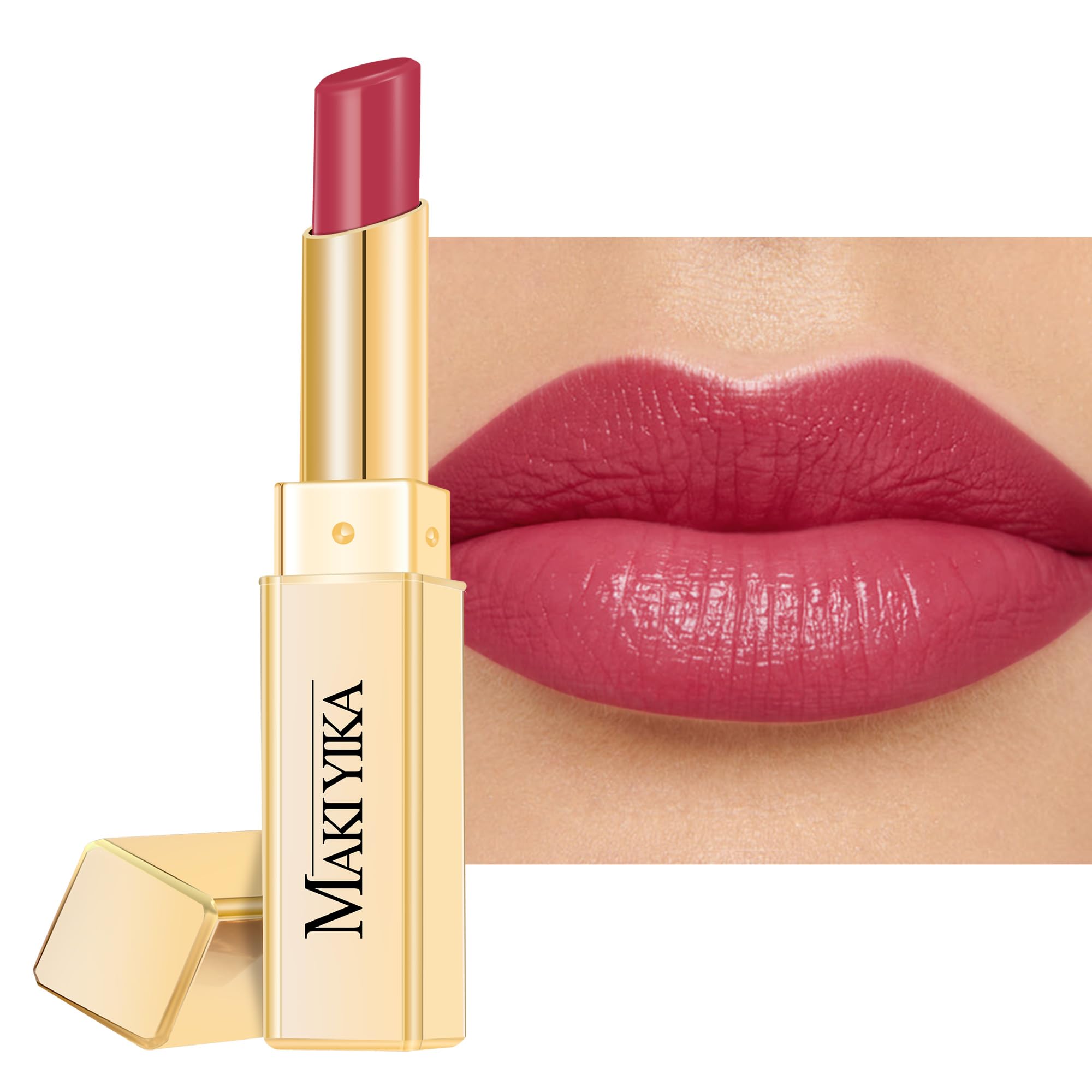 MAKI YIKA Moisture Berry Red Lipstick for Women Hydrate Tinted Lip Balm for Mother's Day Dry Cracked Lips Sheer Lipstick Lip Tinted Glossy Finish,MA057 Yummy Berry