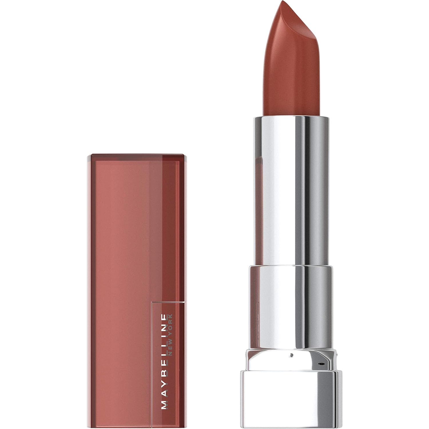 Maybelline Color Sensational Lipstick, Lip Makeup, Matte Finish, Hydrating Lipstick, Nude, Pink, Red, Plum Lip Color, Divine Wine, 1 Count