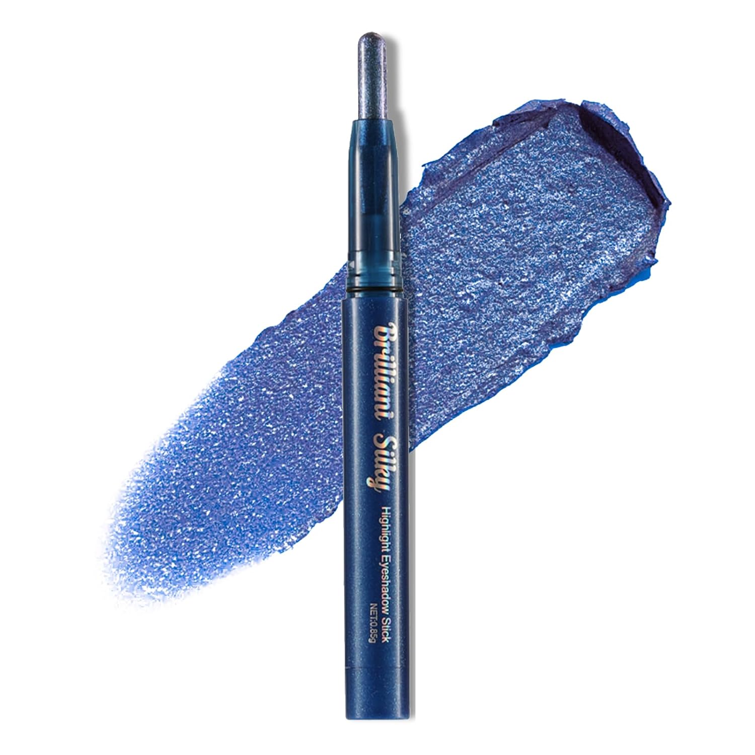 Silver White Glitter Cream Shimmer Eyeshadow Sticks, Multichrome Matte Eye Shadow Stick, Waterproof and Long-Lasting Smooth Cream Eye Highlighter Stick Makeup for Women, 4 Galactic Lcing