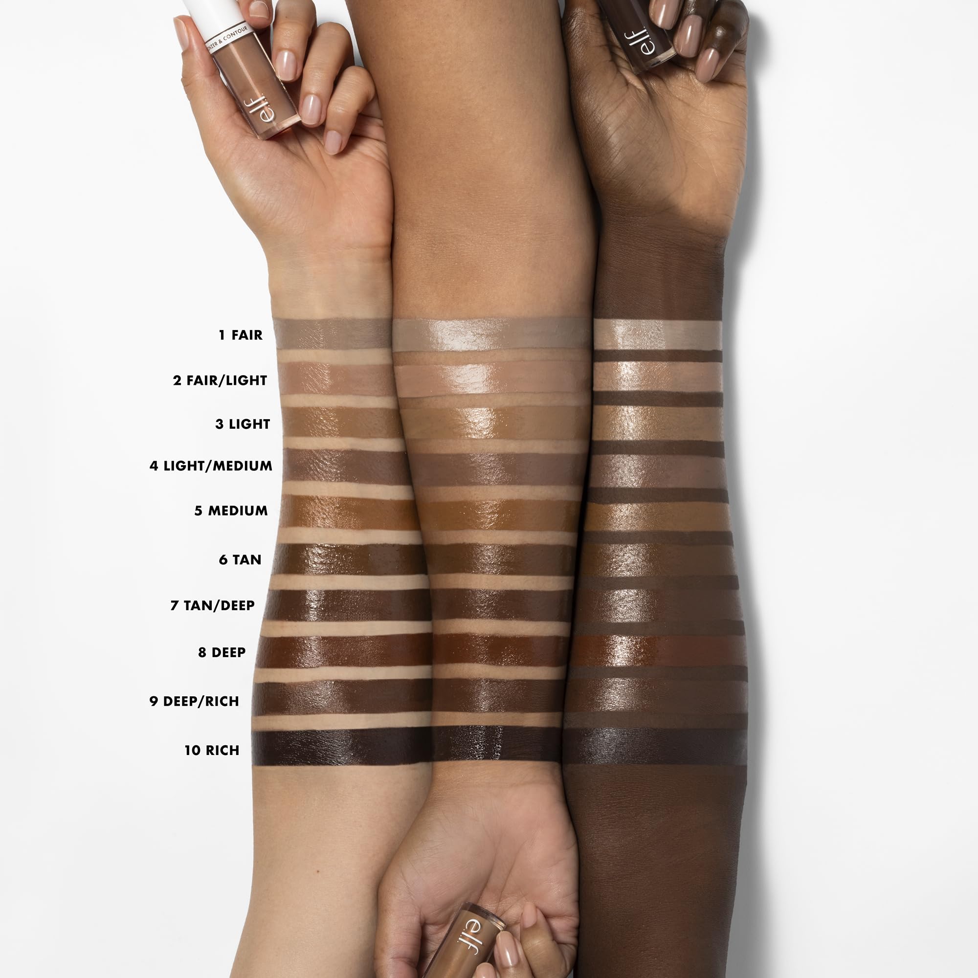 e.l.f. Camo Liquid Bronzer & Contour, Silky Pigmented Formula, Long-Lasting Glow for A Sun-Kissed, Sculpted Finish, Vegan & Cruelty-Free, 2 Fair/Light