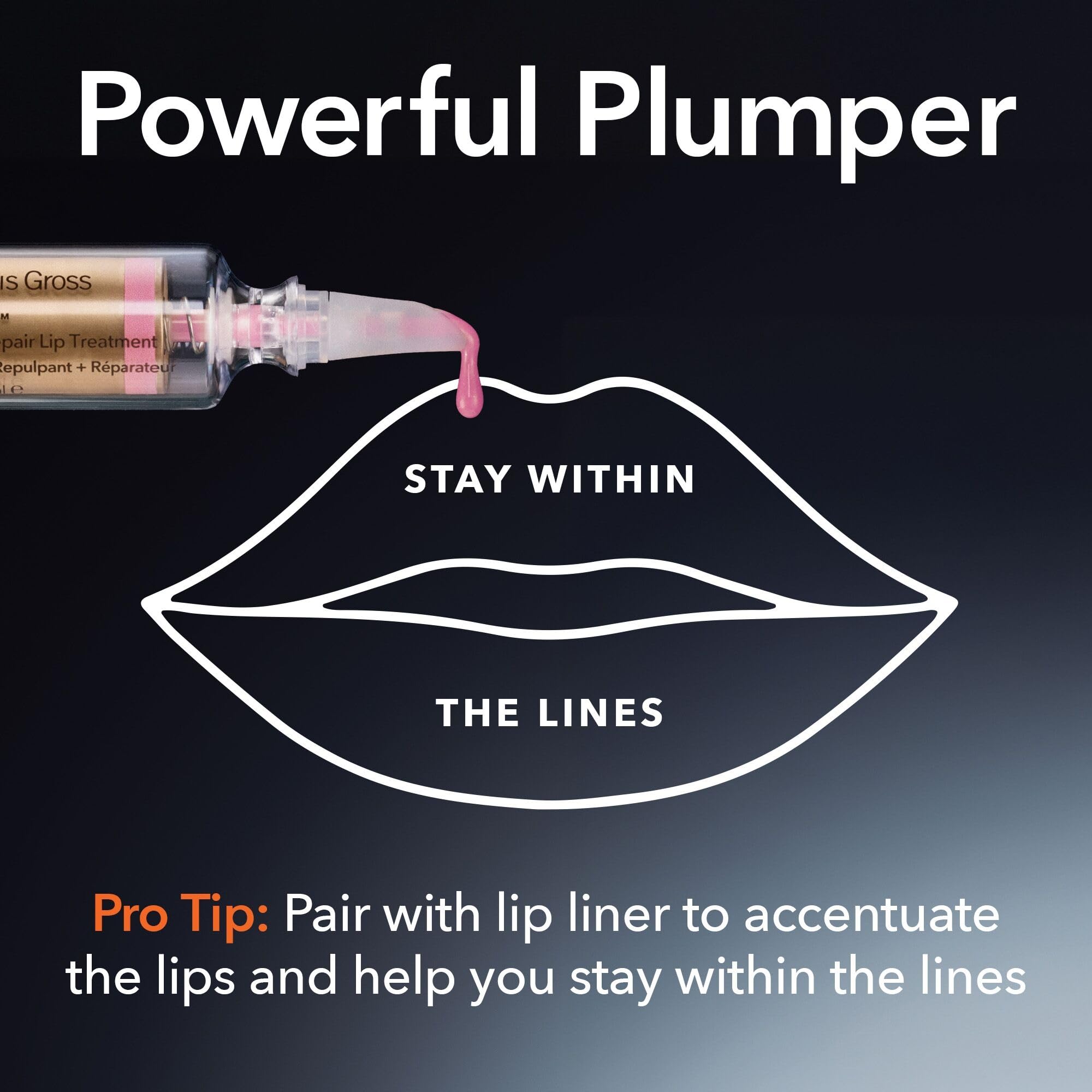 Dr Dennis Gross DermInfusions Plump + Repair Tinted Lip Treatment, Beige - Visibly Plumps & Defines Lips with Hyaluronic Acid & Peptides - Repairs Moisture Barrier - 4 mL
