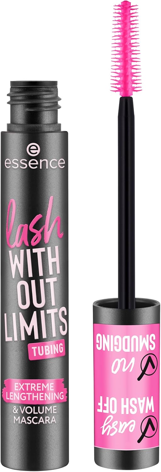 essence | Lash Without Limits Extreme Lengthening & Volume Mascara (01 | Extra Black) | Volumizing & Lengthening | Vegan, Cruelty Free & Paraben Free