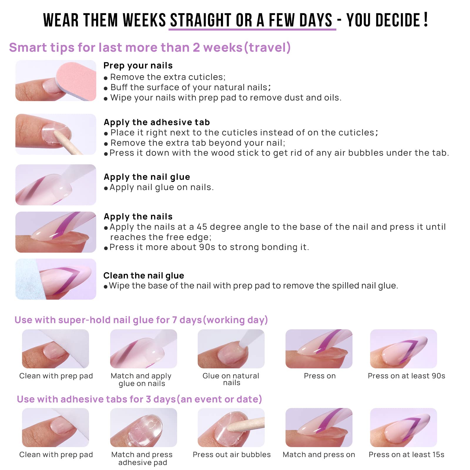 Almond Press On Nails Medium - BTArtbox Soft Gel Ombre Fake Nails with Nail Glue, Semi-Transparent Reusable Glue On Nails in 16 Sizes - 32PCS Stick On Nails Kit, Vanilla Cream Almond