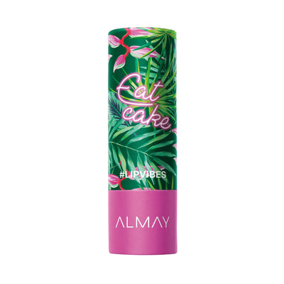 Almay Lip Vibes Lipstick with Vitamin E Oil & Shea Butter, Matte Finish, Hypoallergenic, Eat Cake, 0.14 Oz