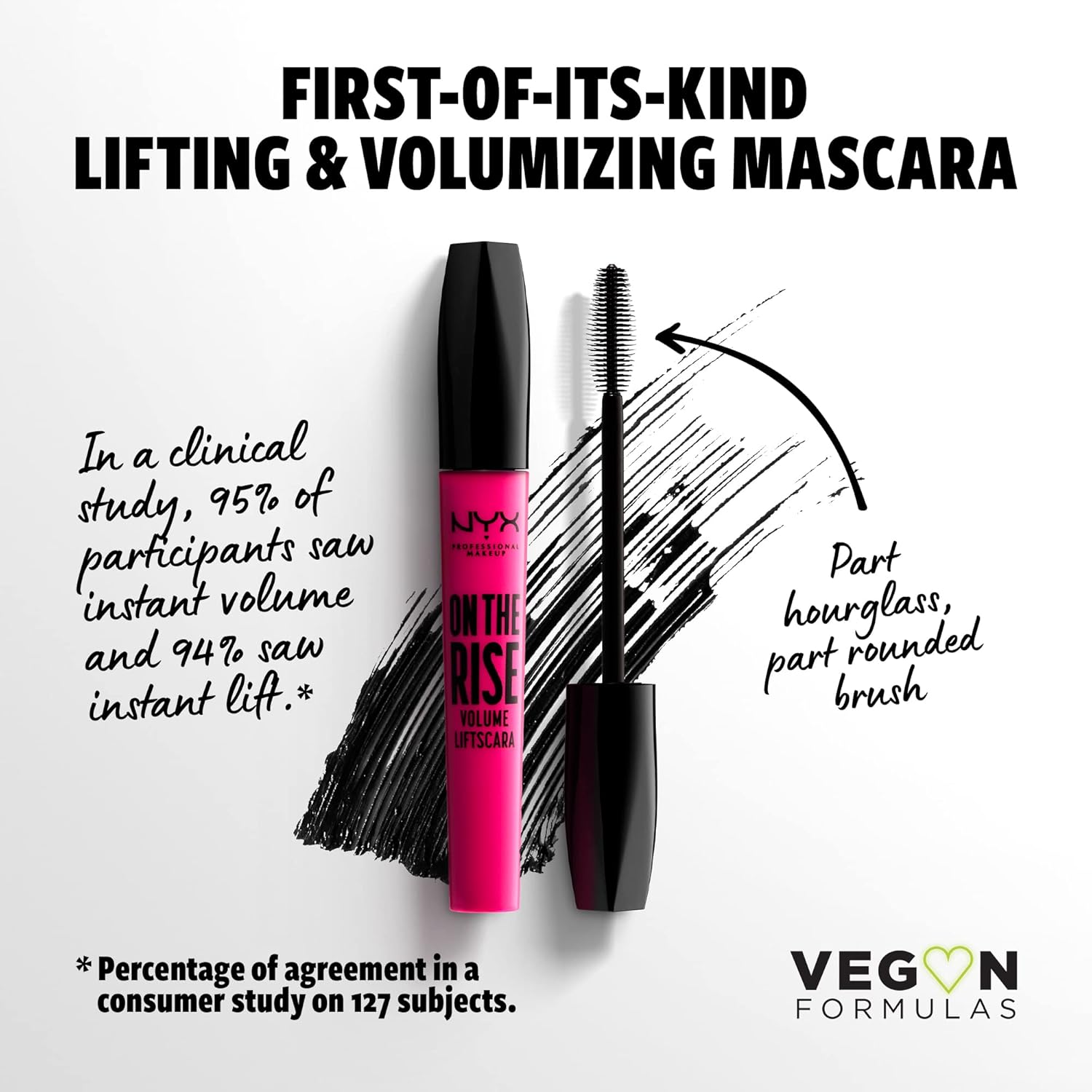 NYX PROFESSIONAL MAKEUP On The Rise Volume Liftscara Mascara , Black