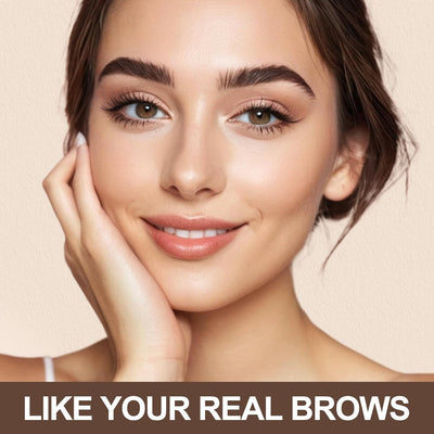 iMethod Eyebrow Stamp Stencil Kit - Eyebrow Powder, Makeup for Natural-Looking Brows, Eyebrow Stamp Kit with 27 Reusable Stencils, Easy to Use, Waterproof & Smudge-Proof, Long-Lasting, Dark Brown
