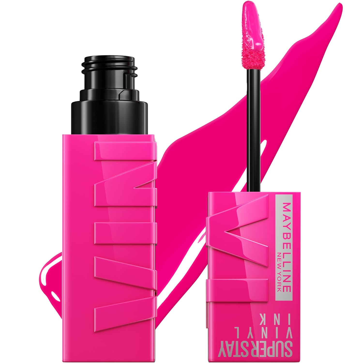 Maybelline Super Stay Vinyl Ink Longwear No-Budge Liquid Lipcolor Makeup, Highly Pigmented Color and Instant Shine, Royal, Deep Wine Red Lipstick, 0.14 fl oz, 1 Count
