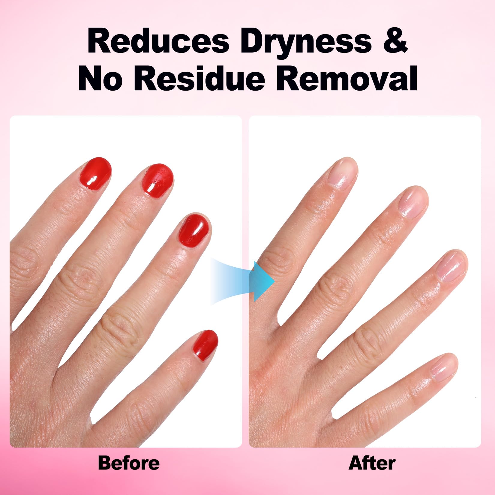 Gentle Nail Polish Remover: 10.15 Fl Oz, with Press Pump, Quickly Removes Nail Polish/Glitter/Glue/Nail Tips/Gel, Professional Nail Soak Off Kit, with Removal Tool & Rose Cuticle Oil, Salon & DIY Use
