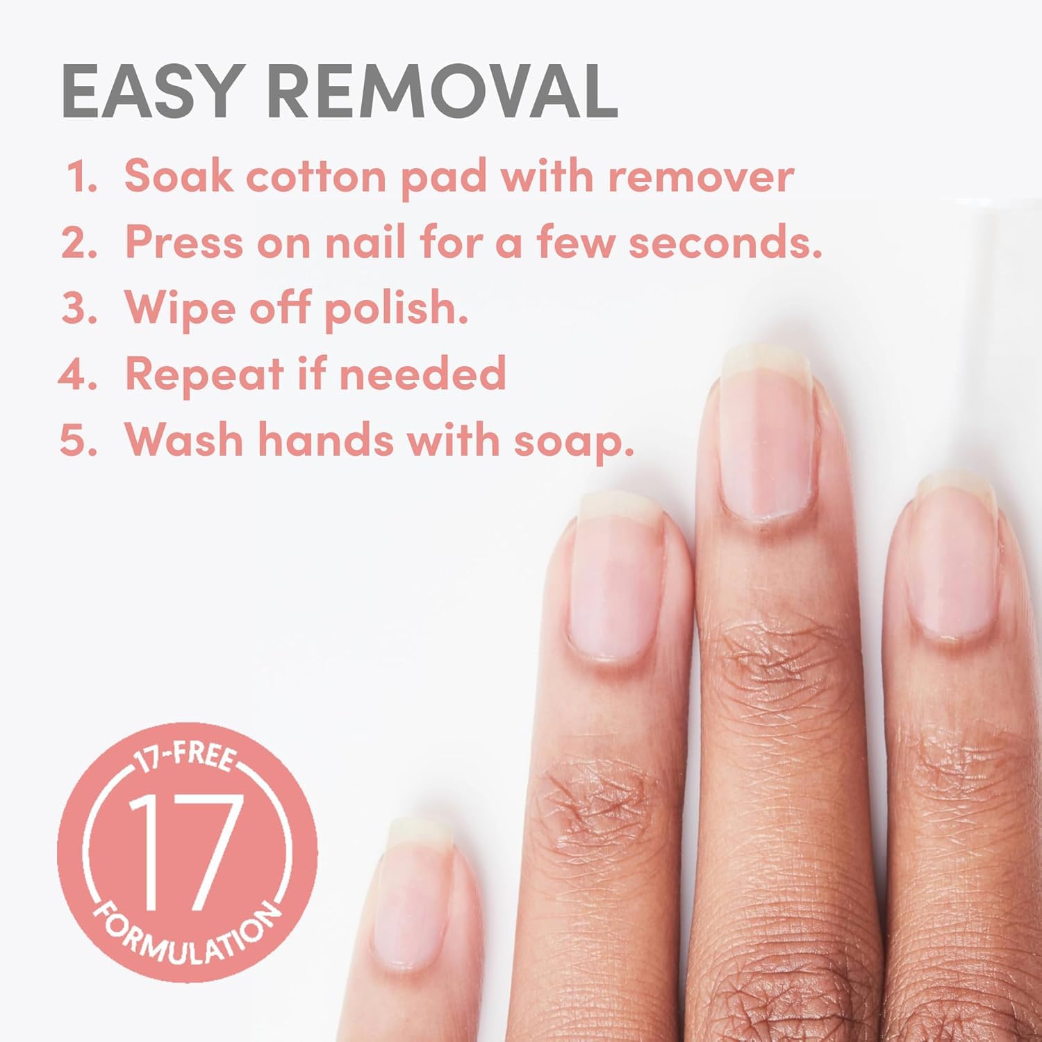 ella+mila Nail Polish Remover That Conditions While Removing – Non-Acetone, Gentle & Nourishing Formula – Vegan & Cruelty-Free – 8oz