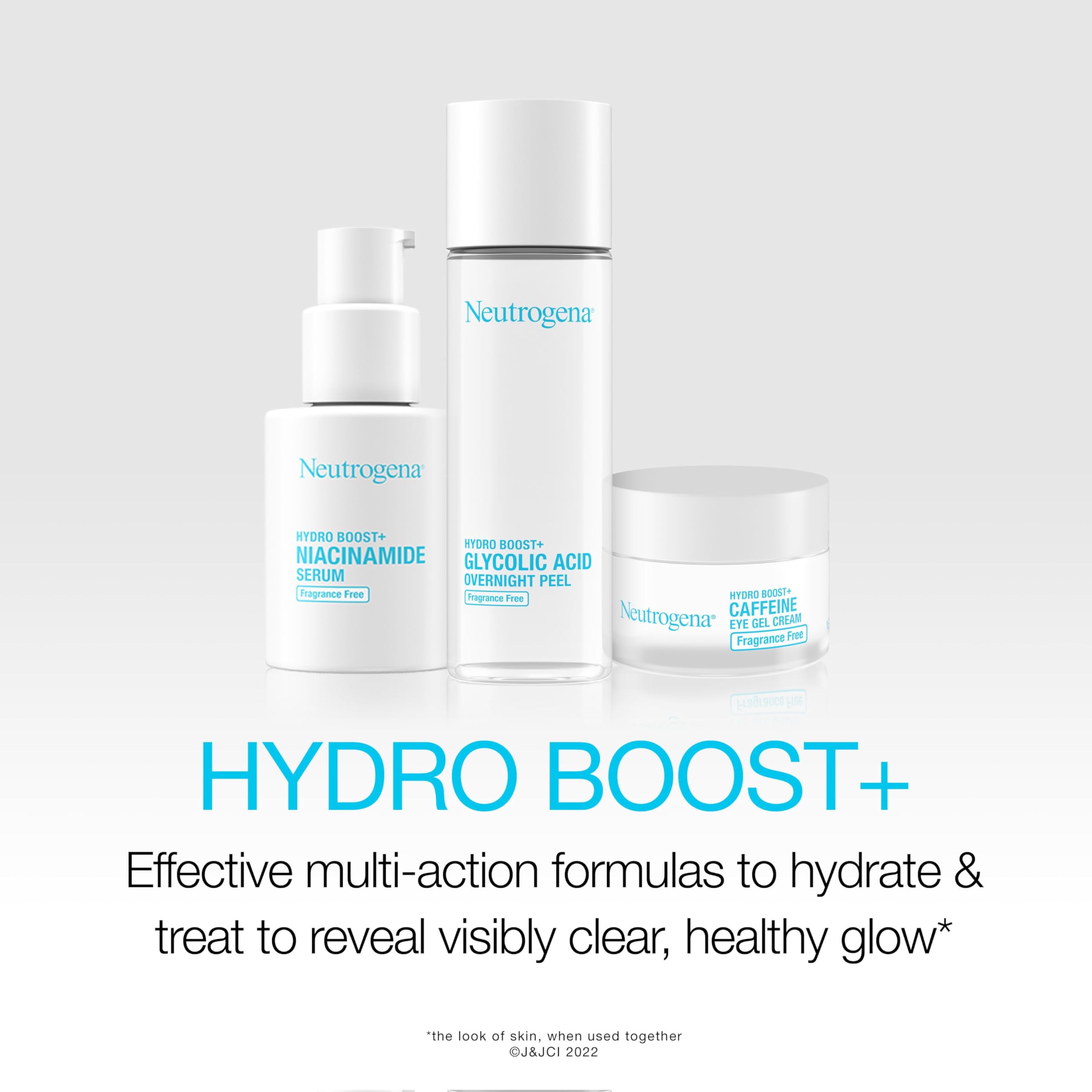 Neutrogena Hydro Boost + Eye Cream for Dark Circles & Puffiness, Under Eye Cream with Caffeine, Hyaluronic Acid and Peptides, Fragrance Free, 0.5 oz