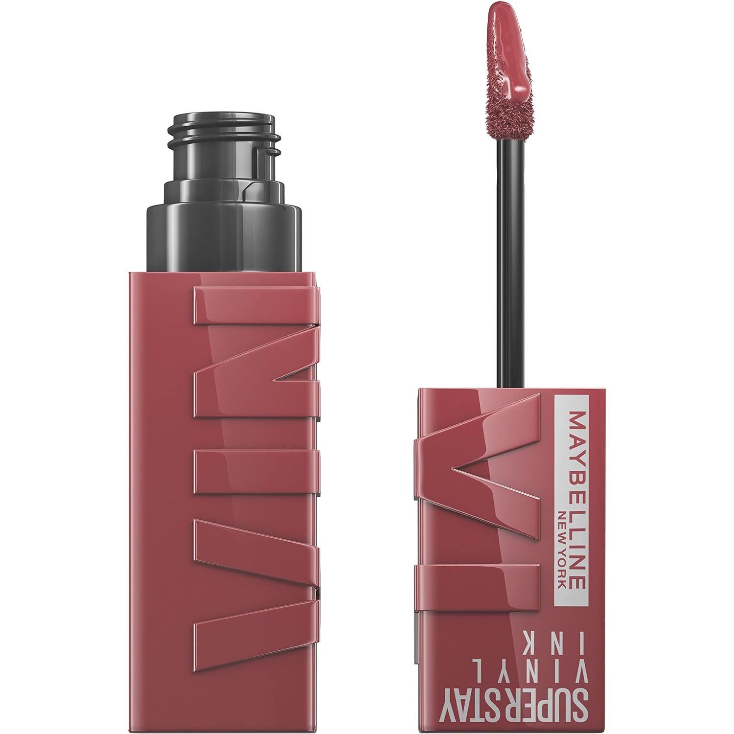 Maybelline Super Stay Vinyl Ink Longwear No-Budge Liquid Lipcolor Makeup, Highly Pigmented Color and Instant Shine, Royal, Deep Wine Red Lipstick, 0.14 fl oz, 1 Count
