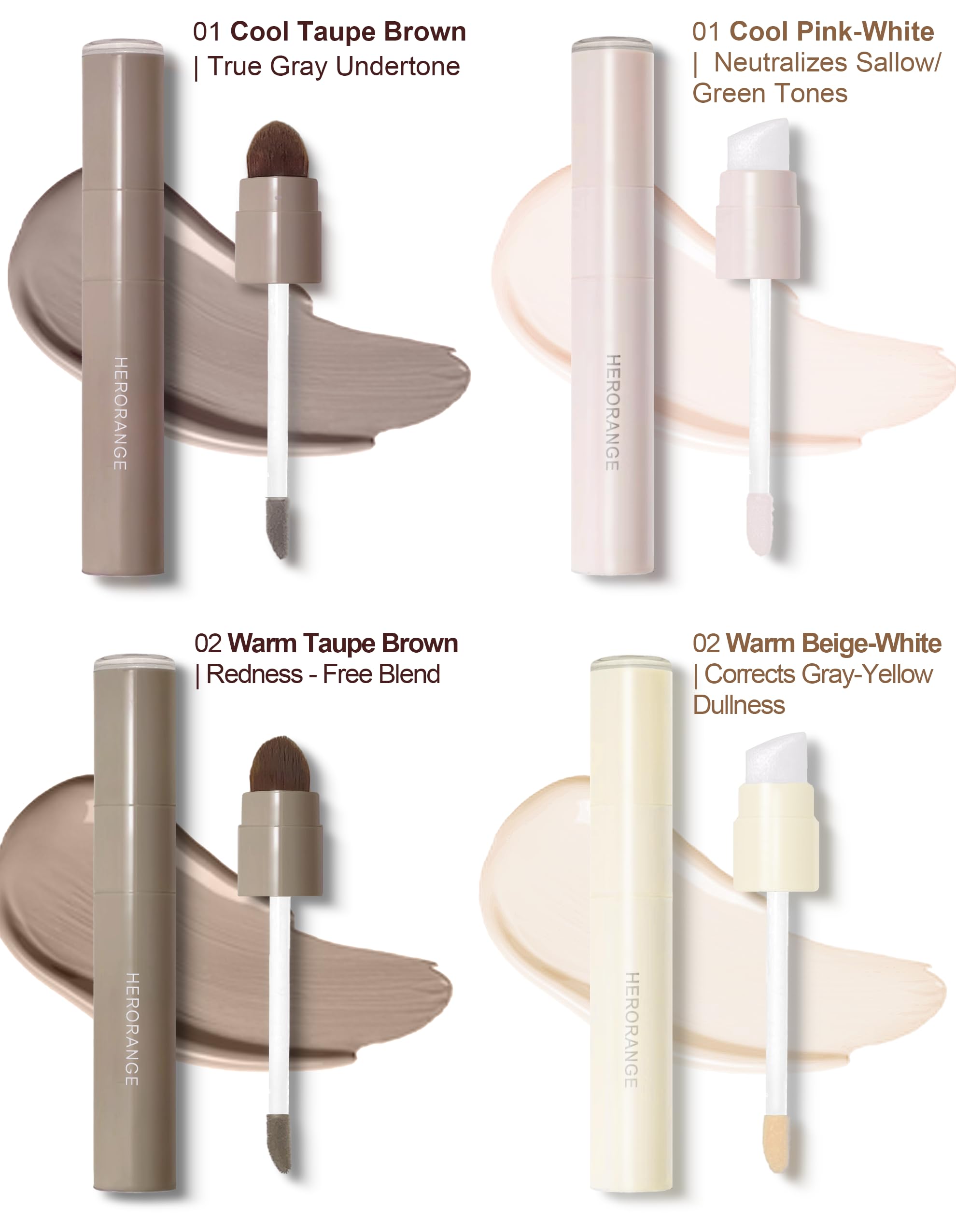 Cool Toned Liquid Contour Stick，Grey Nose Contour with Brush for Fair Pale Light Olive Skin,Long Lasting Cream Bronzer Gray, Blendable Lightweight Contouring Makeup Vegan & Cruelty-Free#01