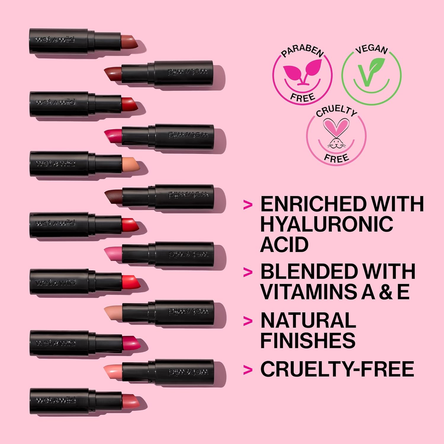 wet n wild Mega Last Matte Lip Color, Semi Matte Hyaluronic Acid Infused, Long Lasting Full Coverage for a Nourishing Pout, Cruelty-Free & Vegan - Wine Room