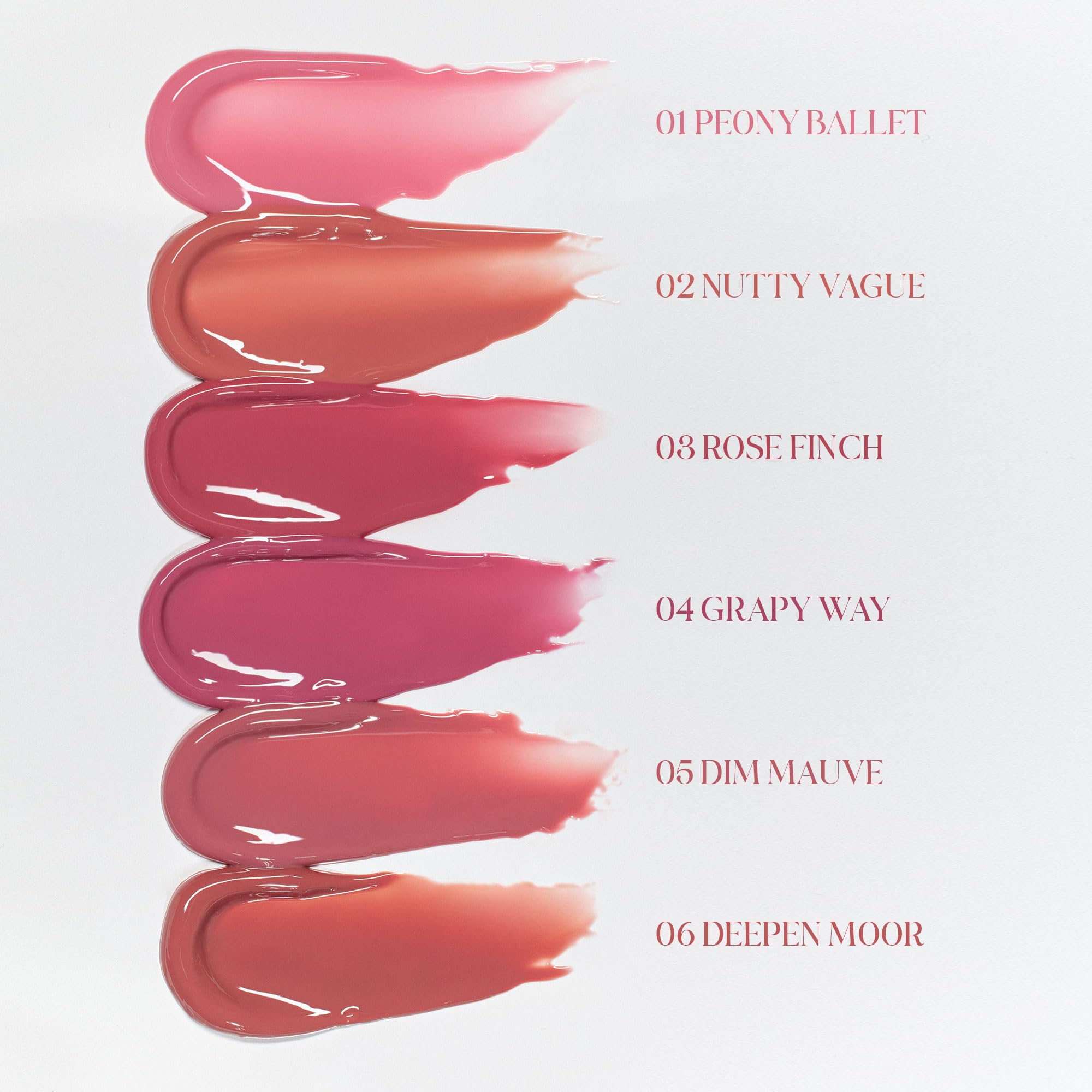 rom&nd Glasting Color Gloss 03 Rose Finch | K-Beauty Plumping Lip Glow | Hydrating, Non-Sticky, Sheer Rosy Shine