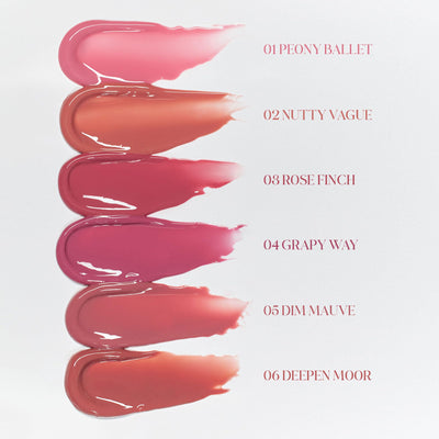 rom&nd Glasting Color Gloss 03 Rose Finch | K-Beauty Plumping Lip Glow | Hydrating, Non-Sticky, Sheer Rosy Shine