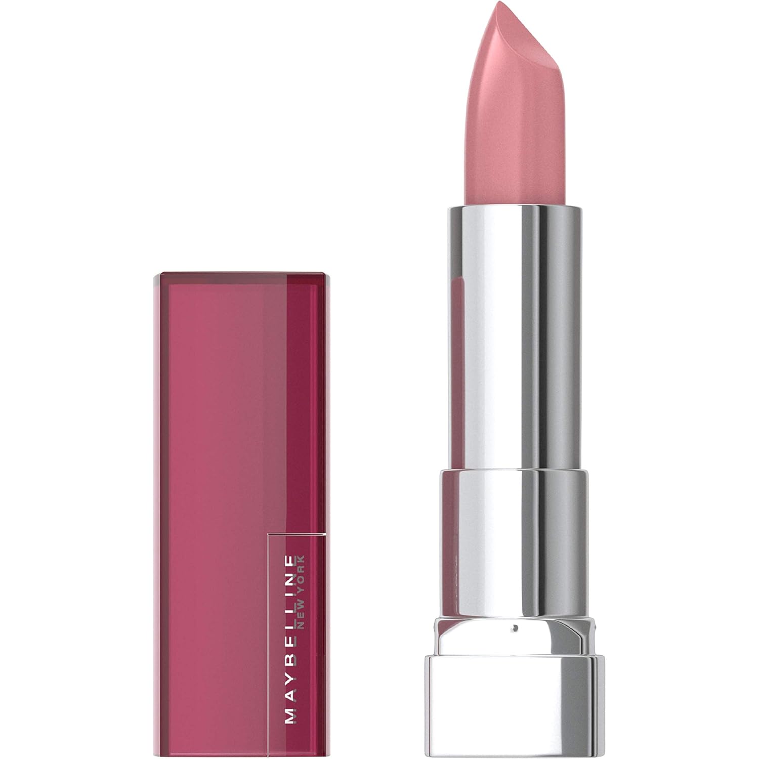 Maybelline Color Sensational Lipstick, Lip Makeup, Matte Finish, Hydrating Lipstick, Nude, Pink, Red, Plum Lip Color, Divine Wine, 1 Count