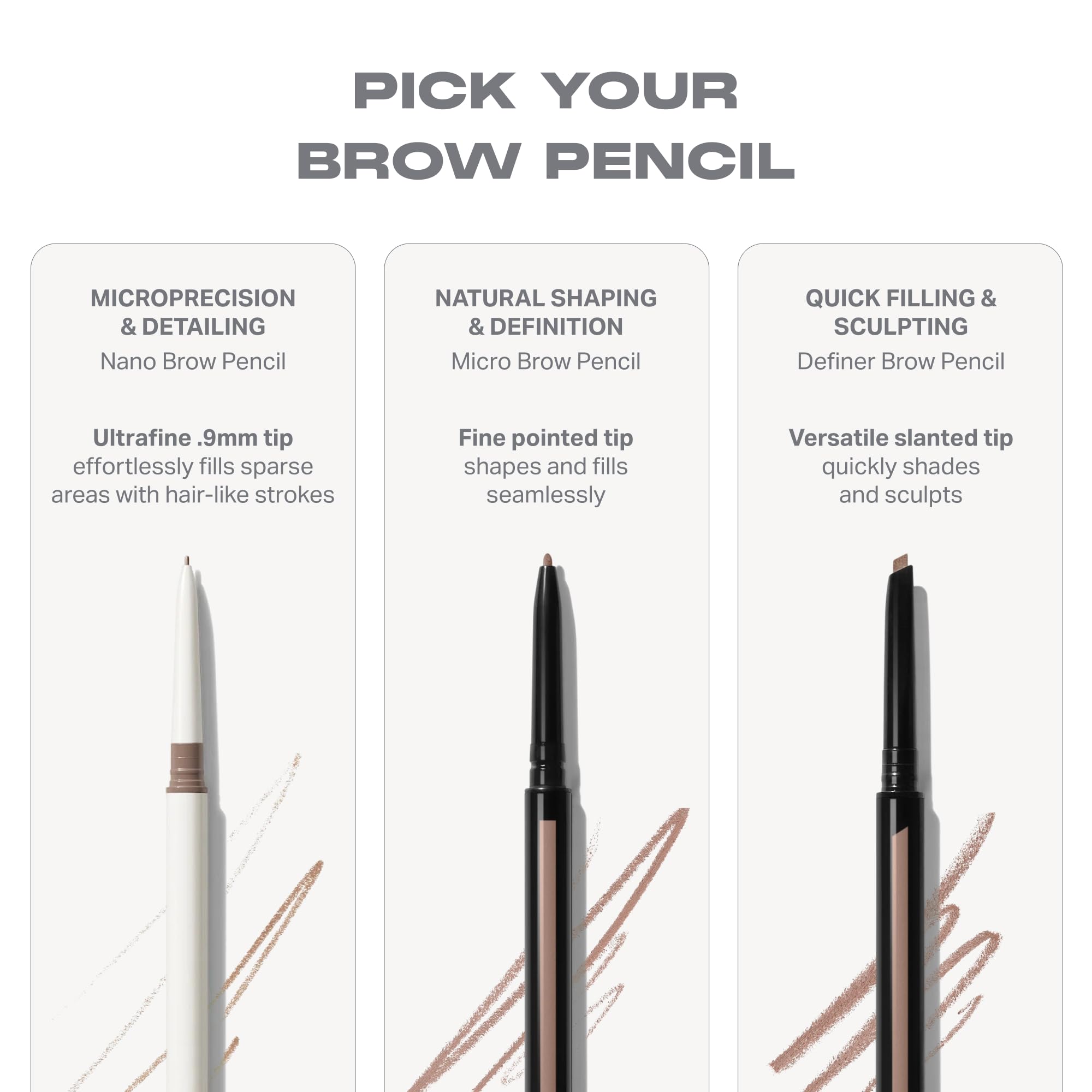 Morphe Nano Brow Pencil - Ultrafine Eyebrow Pencil for Hairlike Strokes - Precision Eye Makeup with Spoolie Brush for Natural Definition and Long-Lasting Wear - Biscotti (0.001 oz)