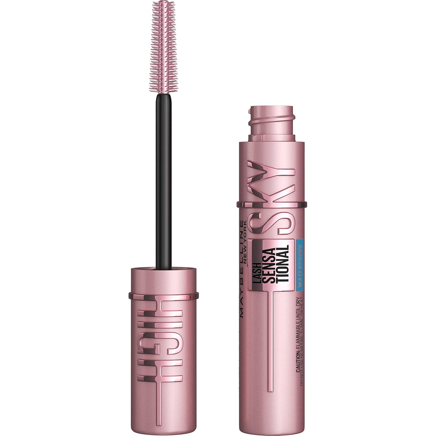 Maybelline Lash Sensational Sky High Washable Mascara Makeup, Volumizing, Lengthening, Defining, Curling, Multiplying, Buildable Formula, Cosmic Black, 1 Count