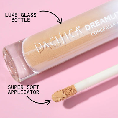 Pacifica Concealer – DreamLit Glow Full Coverage Concealer with Squalane for Dark Circles & Dark Spot Correction, Lightweight & Long-Lasting, Vegan & Cruelty-Free, Shade 09 (Warm Honey)