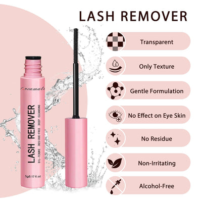 Cluster Lash Glue Remover Lash Remover DIY Eyelash Extension Remover, Easy Removal of Cluster Eyelashes Gentle Soothing Nourishing Self-Use Oil Texture