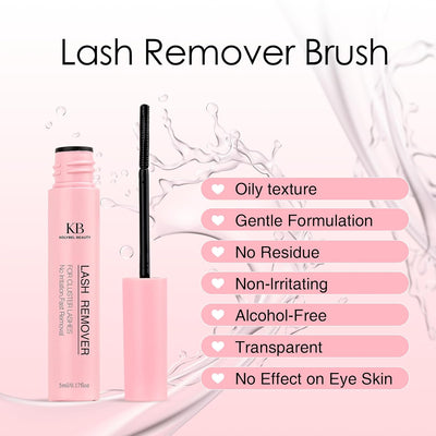 Lash Glue Remover for Cluster Lash,Quick-Dissolving False Eyelash Remover Oil Lash Remover Gentle,5ML Lash Cluster Remover at Home Use,Easy Removing Lash Bond and Seal(Remover,5ml)