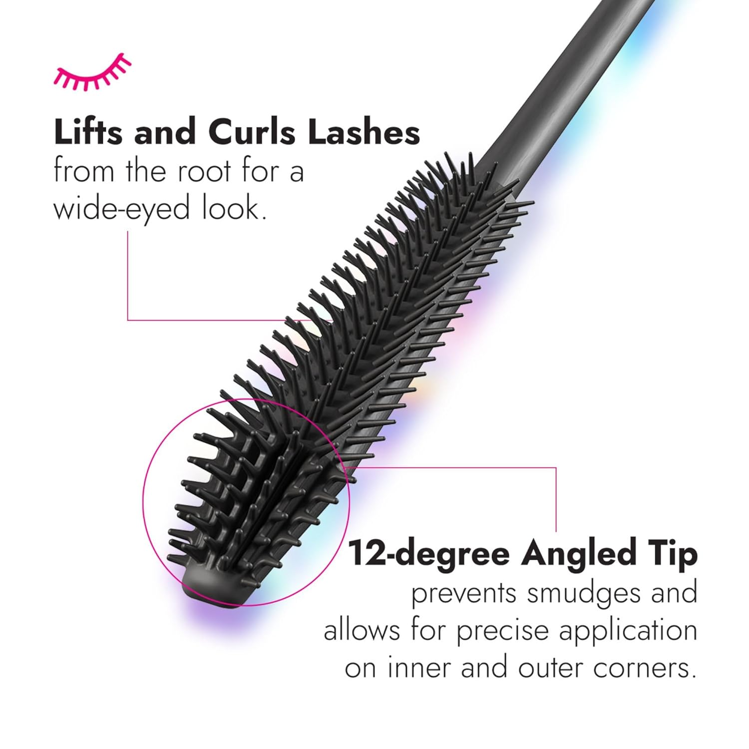 HEROINE MAKE by KISSME Lash Hype, Long-Lasting 3D Lashes for Lift & Define Mascara, Black