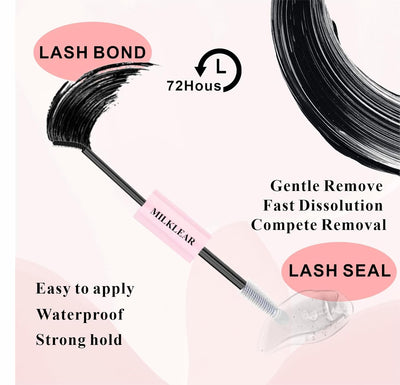 Bond and Seal Lash Glue Melgrand, Lash Cluster Glue, Long-Lasting Waterproof, Strong Hold & Gentle Formula, Quick Dry, for DIY at Home