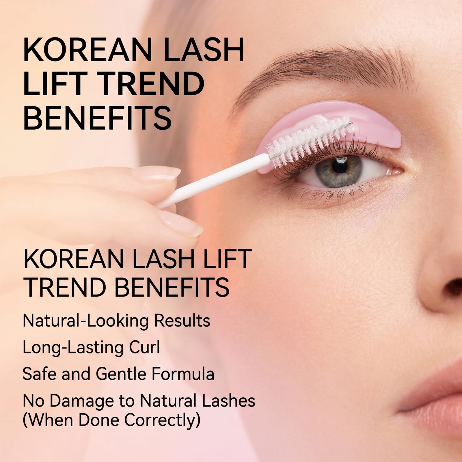 8Pcs Lash Lift Shields Flat, 1mm Thin Korean Lash Lift Pad for Eyelash Straightening and Lifting Super Sticky Glueless Reusable Silicone Lashes Rod with 1000pcs Papers for Eyelash Lamination Salon Use