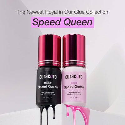 Curacoro Professional Eyelashes Glue - Extra Strong Adhesive for Salon Use, Bold Black, 0.5-1 Sec Drying Time, 0.17 fl.oz / 5ml - for Trained Lash Technicians Only