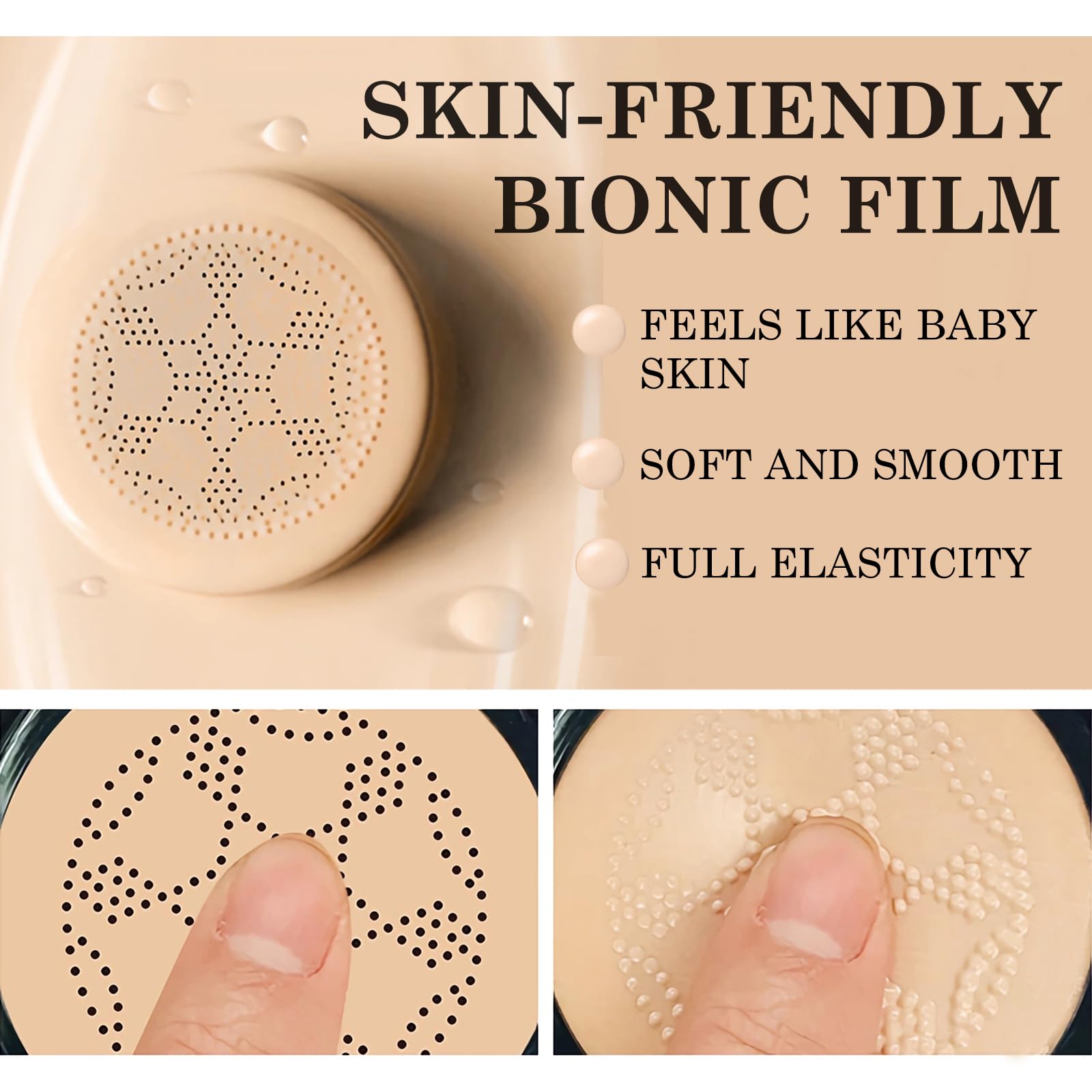 Cushion Foundation Concealer for Women, Face Makeup Air Cushion CC Cream Foundation for Mature Skin, Even Skin Tone, Tattoo Cover Up CC Cream Create A Lightweight Natural-looking Base (Natural)