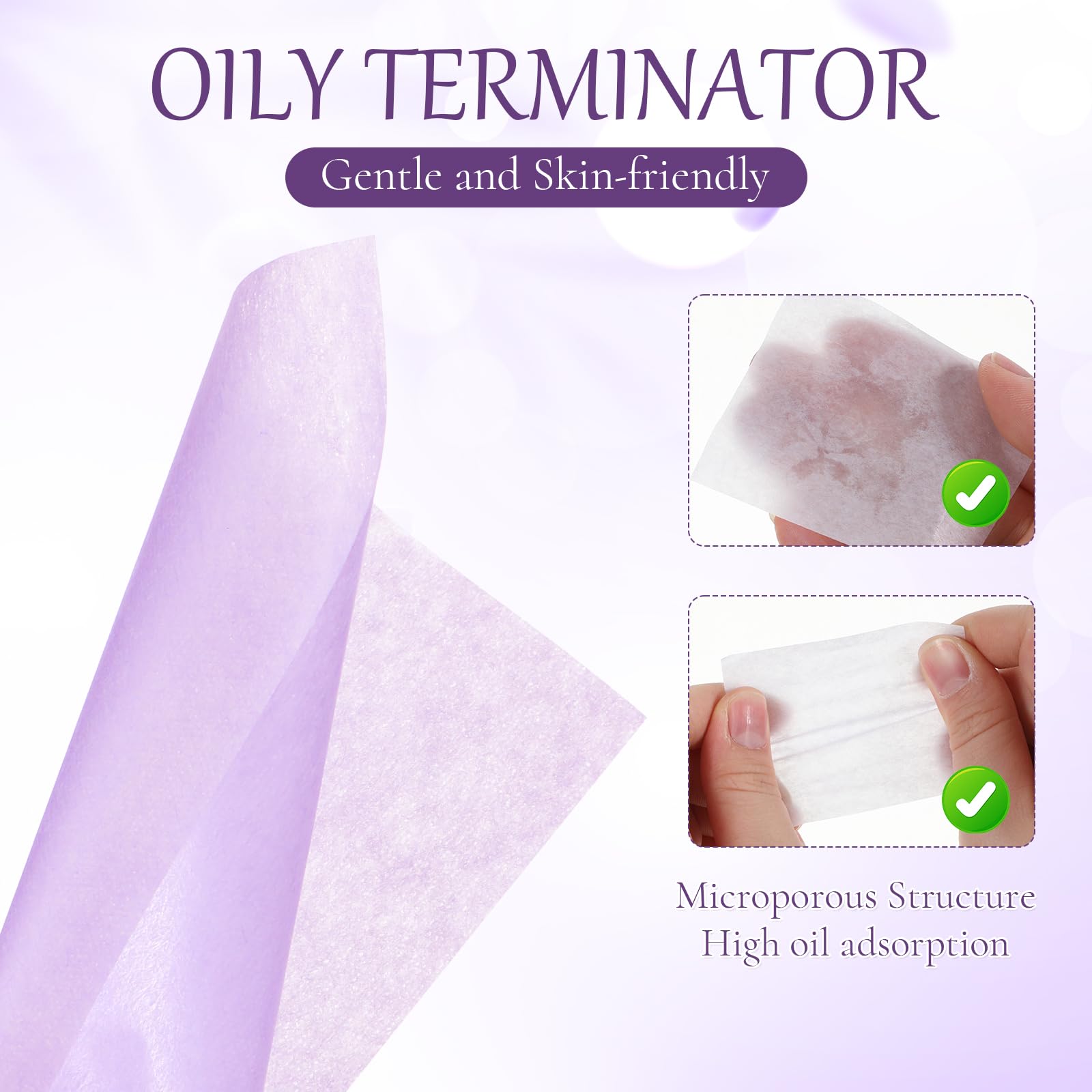 Qianyu 300 Sheets Oil Blotting Paper for Face with Mirror Puff & Refills, Controls Shine Film Absorbs Excess Oil for Oily Skin Travel Size Summer On-the-Go Essential for Flawless Matte Finish Makeup