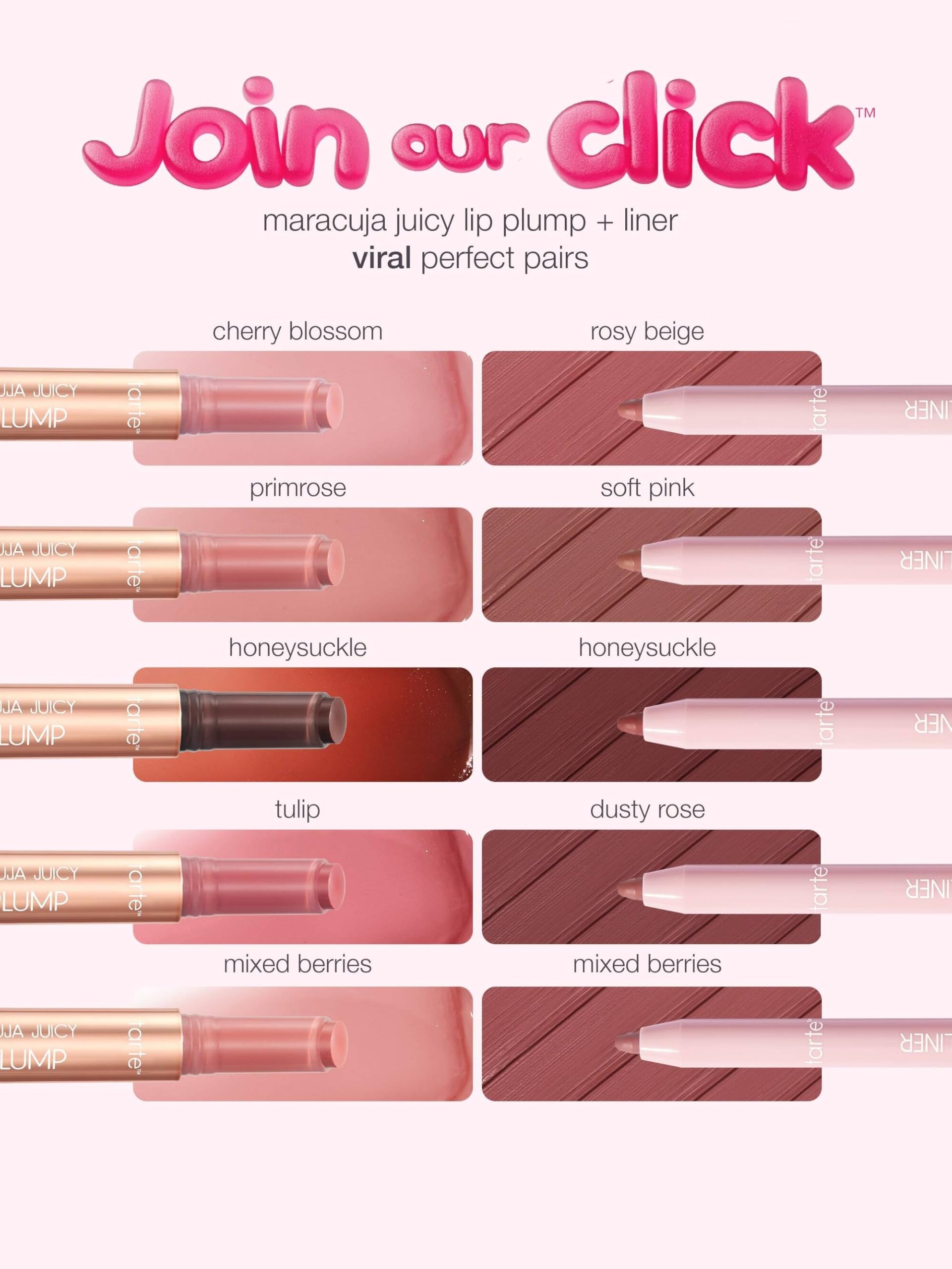 tarte maracuja juicy lip liner – Creamy, Matte, Lip Liner with Hyaluronic Acid with Vitamin E, Vegan & Cruelty-Free, travel size, soft pink