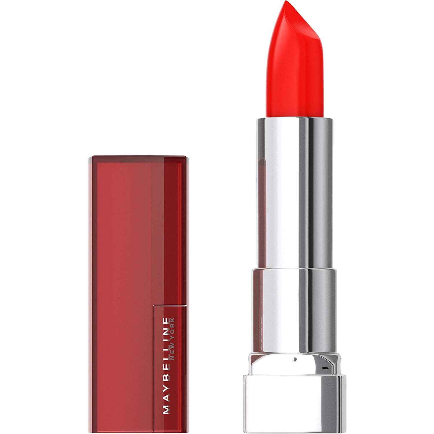 Maybelline Color Sensational Lipstick, Lip Makeup, Matte Finish, Hydrating Lipstick, Nude, Pink, Red, Plum Lip Color, Divine Wine, 1 Count