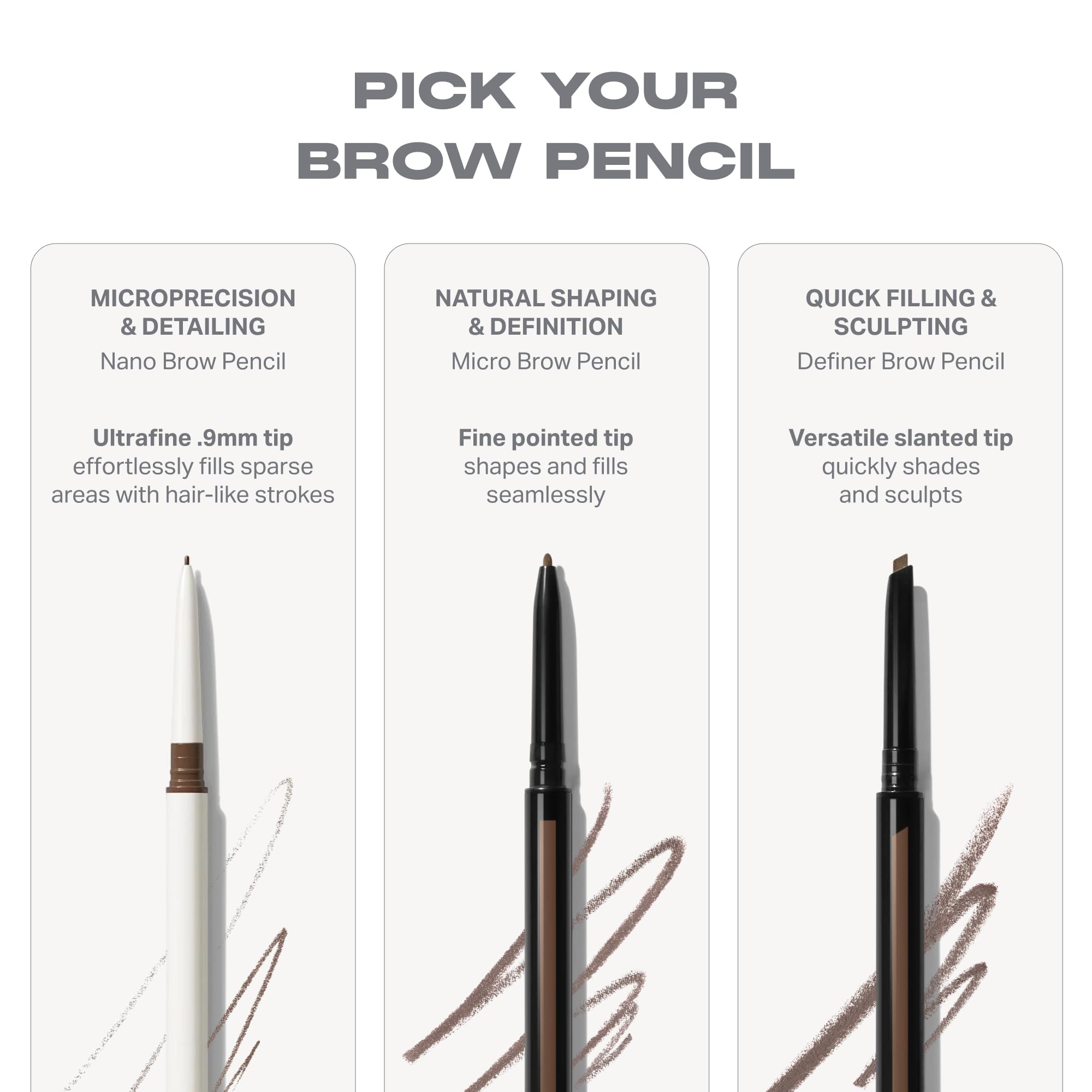Morphe Nano Brow Pencil - Ultrafine Eyebrow Pencil for Hairlike Strokes - Precision Eye Makeup with Spoolie Brush for Natural Definition and Long-Lasting Wear - Cold Brew (0.001 oz)