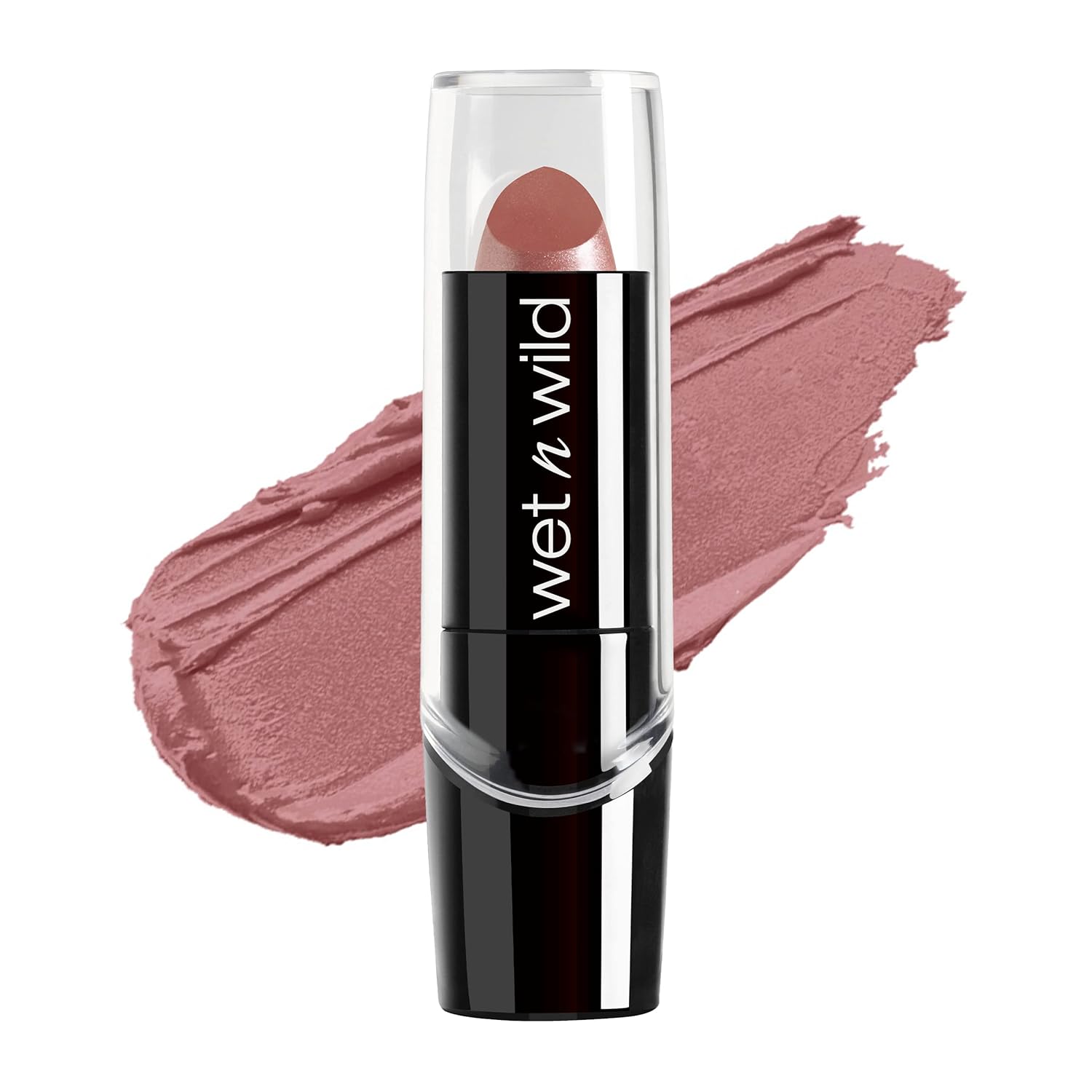 wet n wild Silk Finish Lipstick, Hydrating Rich Buildable Lip Color, Formulated with Vitamins A,E, & Macadamia for Ultimate Hydration, Cruelty-Free & Vegan - Mink Brown