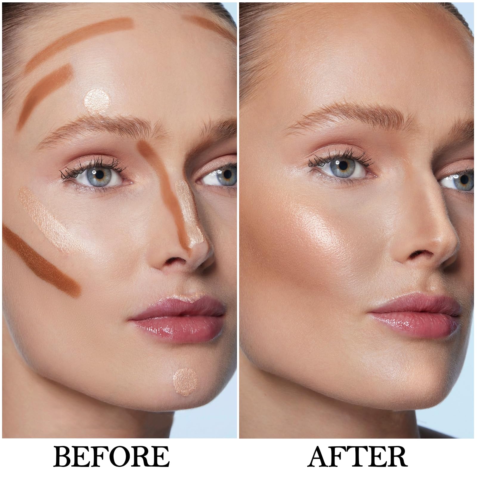 Boobeen Cream Contour Stick, Blendable Matte Bronzer Stick, Multi-Use Face Makeup, Easy to Apply with Buildable Coverage, Long Lasting & Sweatproof