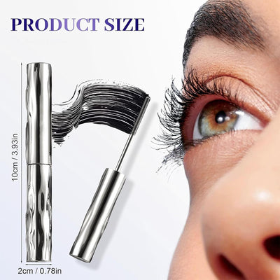 Iron Wand Mascara,Metal Mascara Wand,3D Curling Metal Wands Mascaras Black, Waterproof Natural Length Slim Volume Building for Women