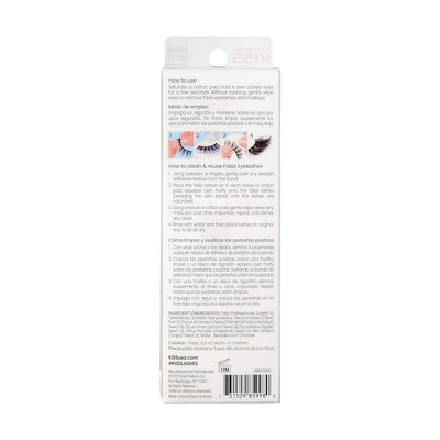 KISS Lash Purify Eye Makeup Remover & False Eyelash Cleanser/Conditioner, Gentle 3-in-1 Formula Removes Lash Glue & Waterproof Makeup, Net Wt. 50 ml (1.69 US fl. oz.)