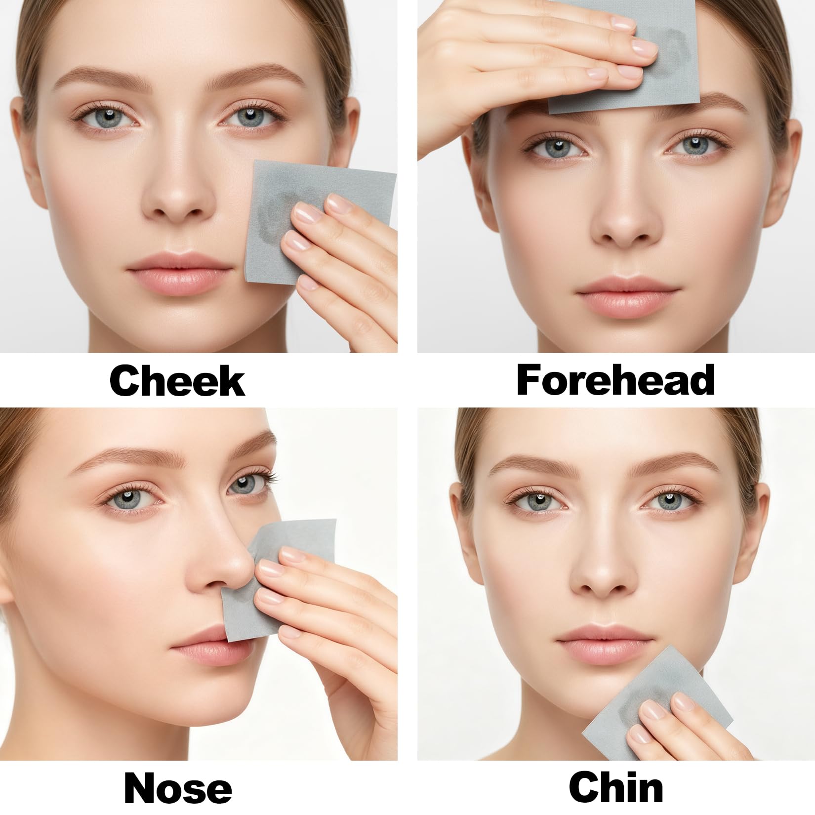 Oil Blotting Sheets for Face - 500 Sheets with Mirror & Puff | Super Absorbent Oil Control Film for Work, Gym & Events | Makeup-Friendly, Natural Blotting Papers for Oily Skin | Women, Men & Teens