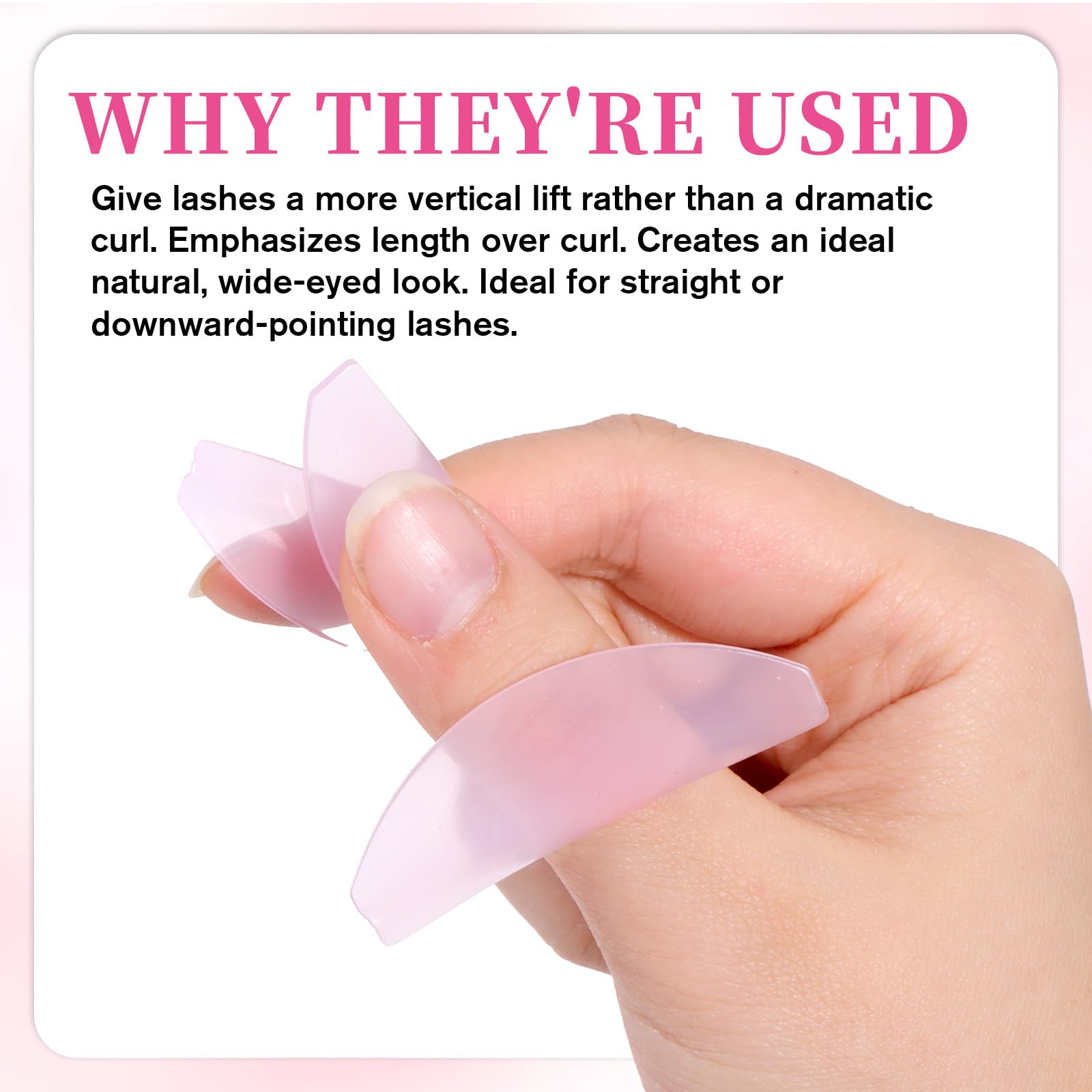 12Pcs Lash Lift Shields Flat, 1mm Thin Korean Lash Lift Pads for Eyelash Straightening and Lifting Super Sticky Glueless Reusable Silicone Lashes Rods for Eyelash Perm Lamination Salon Use(Rose)