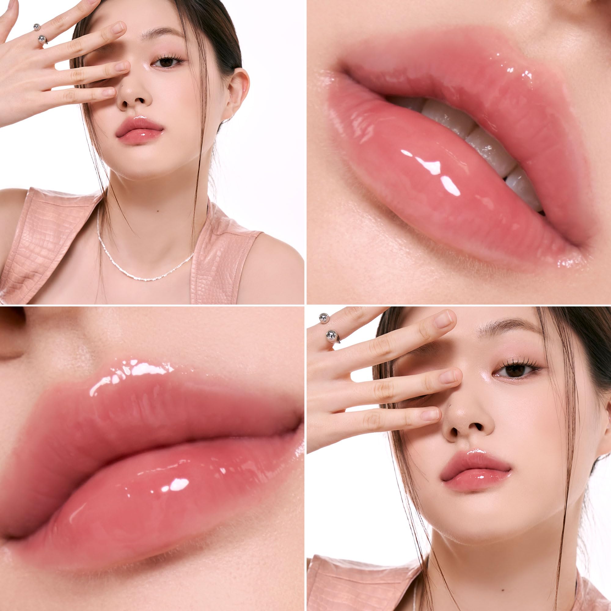 rom&nd Glasting Color Gloss 03 Rose Finch | K-Beauty Plumping Lip Glow | Hydrating, Non-Sticky, Sheer Rosy Shine