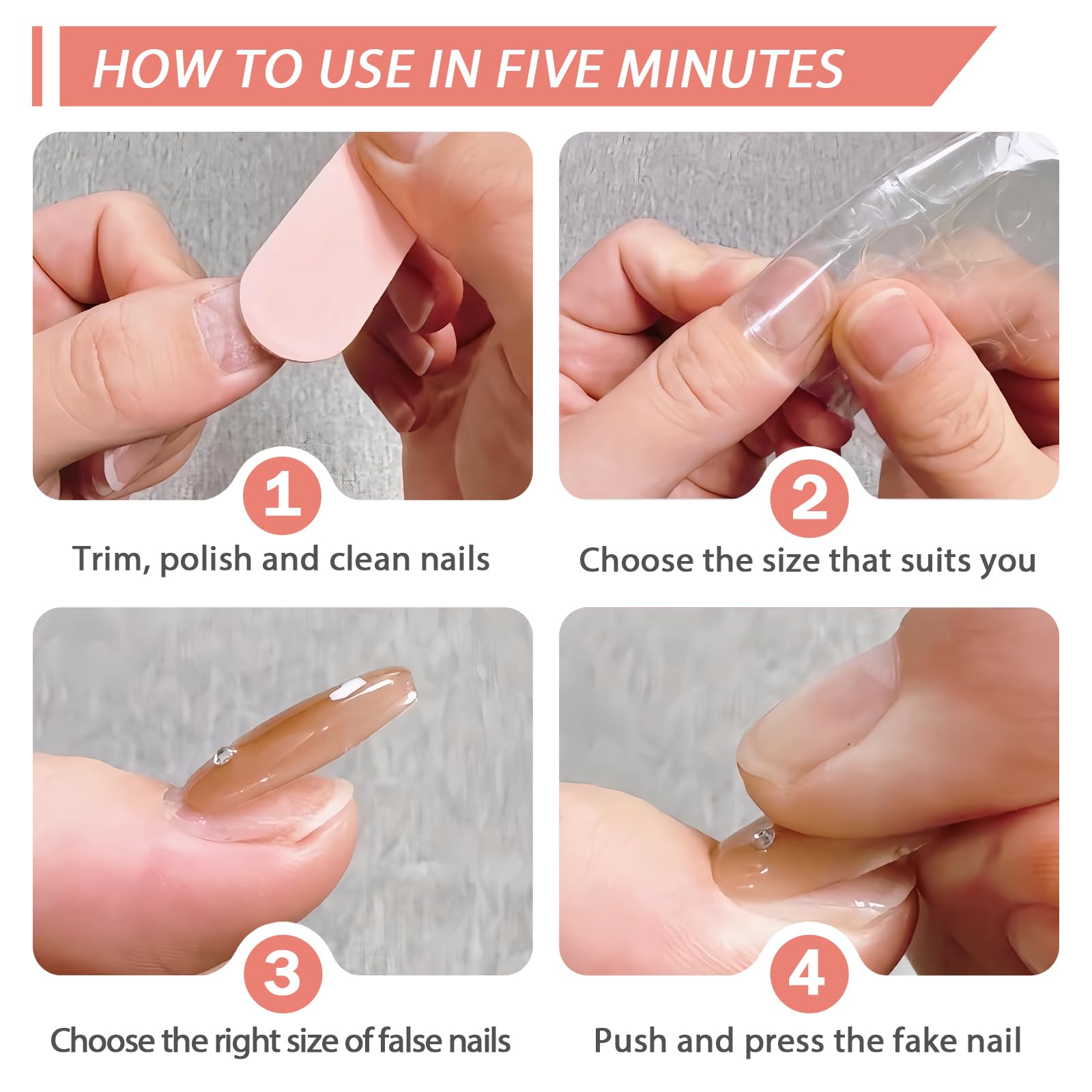 24Pcs Short Press on Nails French Tip Square Fake Nails with Rose Gold Glitter French White Leaf Design Pink Acrylic Nails Cute False Nails Artificial Nails Reusable Stick on Nails for Coquette Women