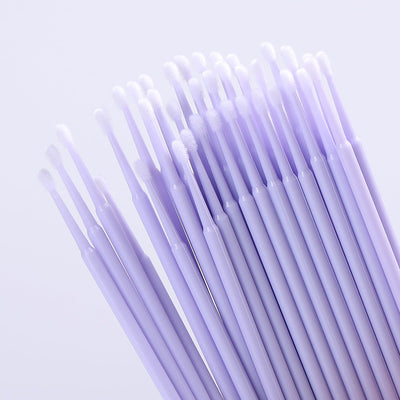 300pcs Disposable Micro Applicators brushes,JASSINS Eyelash Extensions Microfiber Wands Applicator Brush,False Eyelashes Brush Clean Mascara swabs(2.0 mm With Container) (PINK)