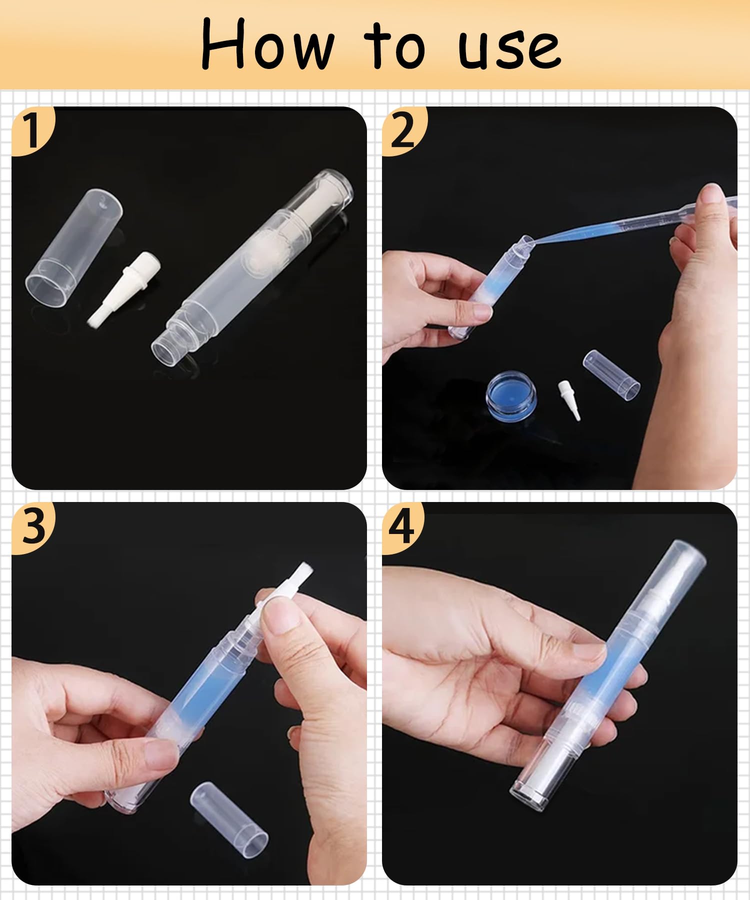 uadbau 6 Pcs 3ml Empty Cuticle Oil Pen with 4 Pcs Transfer Pipettes - Transparent Nail Oil Twist Pens with Brush Tip for Nail Oil, Eyelash Growth Liquid, Cosmetic Lip Gloss Container Applicators