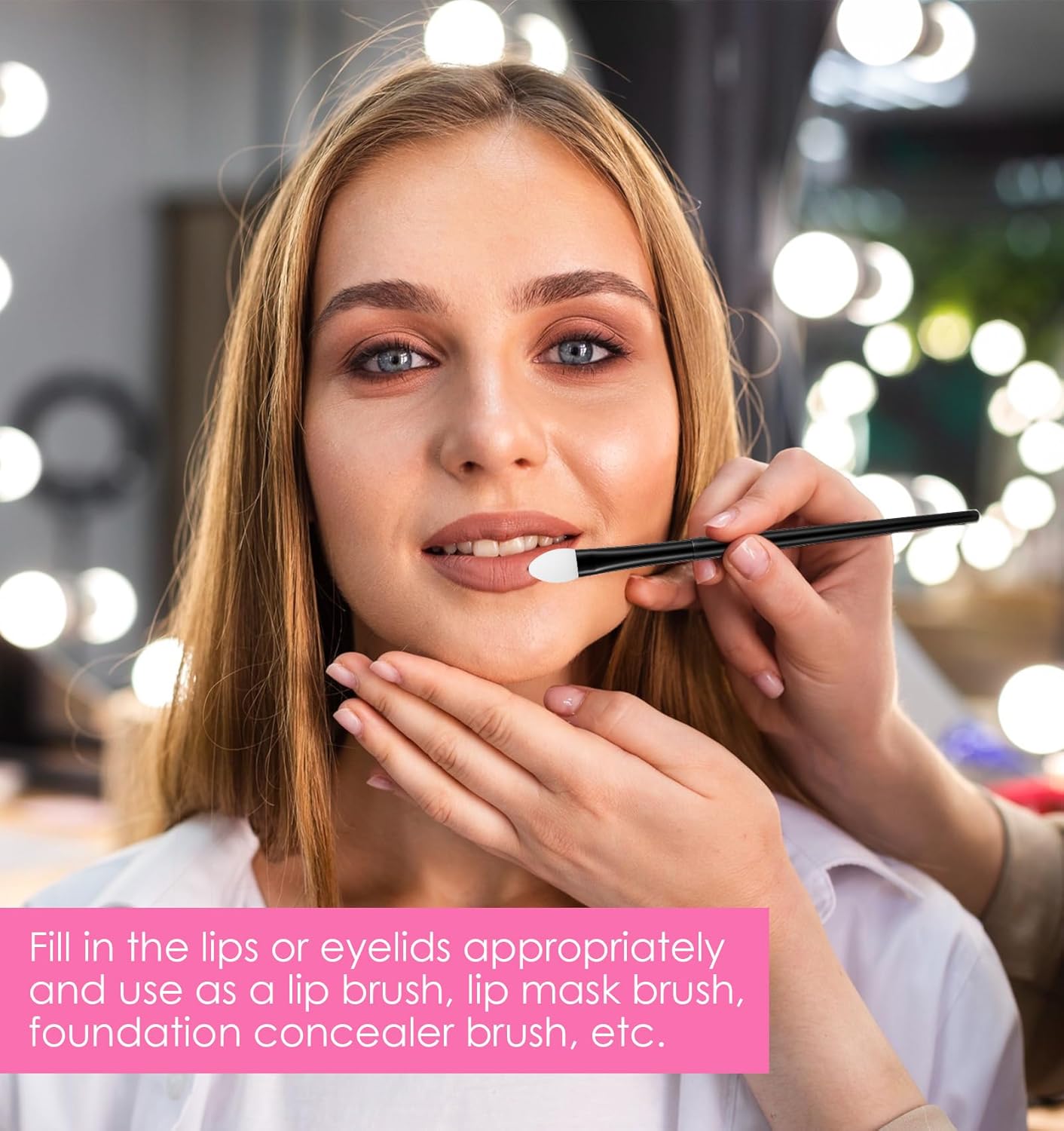 4Pcs Silicone Makeup Applicator, Eyeshadow Brush Lip Mask Brushes, Silicone Eye Brush for Liquid Eye Shadow Cream Applying